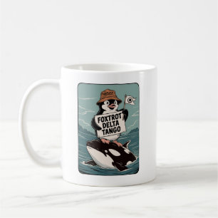 Widerstehe Pinguin-Aktivismus Vintage-Protest Kaffeetasse