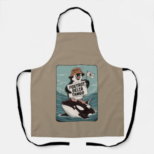 Widerstehe Pinguin-Aktivismus Vintage-Protest  Schürze