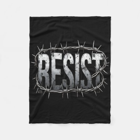 Widerstehe politischem Protest Fleecedecke (Vorderseite)