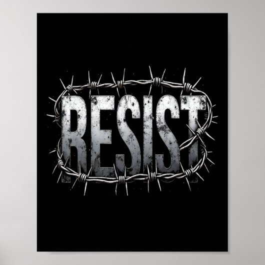 Widerstehe politischem Protest Poster (Vorne)