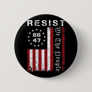 Widerstehe Protest Wir Das Volk 8647 86 47 Flagge  Button