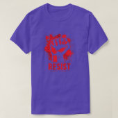 Widerstehe Protestfaust Rot T-Shirt (Design vorne)