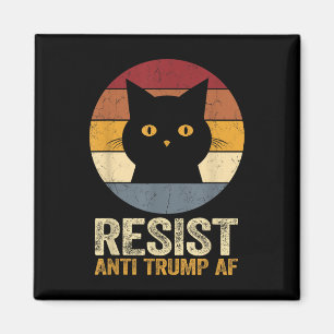 Widerstehe Retro T-Shirt Anti Trump AF Lustiges An Magnet