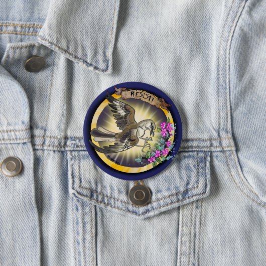 Widerstehe Staatsvogel Arkansas Spottdrossel Button (Beispiel)