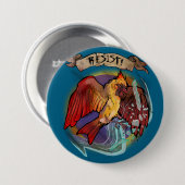 Widerstehe Staatsvogel Kardinal (Weibliche Färbung Button (Vorne & Hinten)