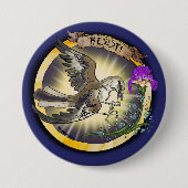 Widerstehe Staatsvogel Tennessee Spottdrossel Button (Vorderseite)