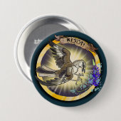 Widerstehe Staatsvogel Texas Spottdrossel Button (Vorne & Hinten)