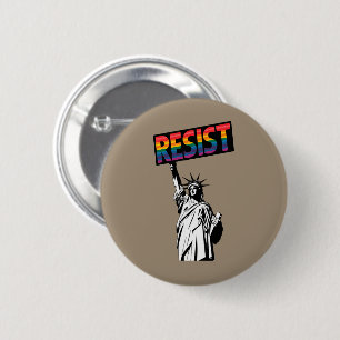 Widerstehe Statue der Freiheit Feministisches Gesc Button