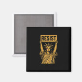 Widerstehe Statue Of Liberty Rebellischer Protest Magnet (Vorderseite/Rückseite)