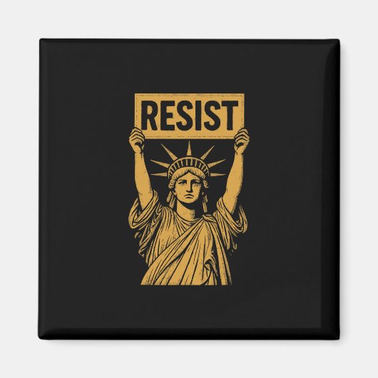 Widerstehe Statue Of Liberty Rebellischer Protest Magnet (Vorne)