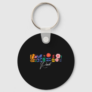 Widerstehe subtiler Boho-Floral-Botanical-Politica Schlüsselanhänger