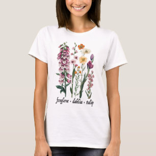 Widerstehe subtiler floraler Protest Vintage Finge T-Shirt