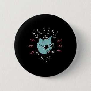 Widerstehe Trump Katze Anti Trump Protest Anti Pol Button