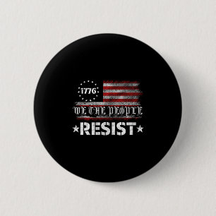 Widerstehe Trump Protest Anti Politisch Us Flagge Button