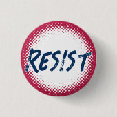 Widerstehe Widerstand Blau Weiß und Rot Benutzerde Button (Vorderseite)