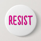Widerstehe Widerstand Rosa Button (Vorderseite)
