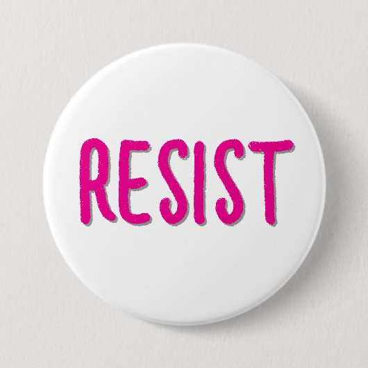 Widerstehe Widerstand Rosa Button (Vorderseite)