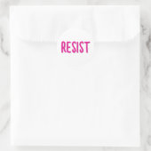 Widerstehe Widerstand Rosa Runder Aufkleber (Tasche)