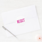 Widerstehe Widerstand Rosa Runder Aufkleber (Umschlag)