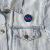 Widerstehe Widerstand Rot und Blau Flaggenfarben Button (Beispiel)