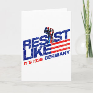 Widerstehe wie 1938 Deutschland weise den Faschism Karte