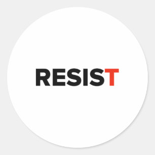 Widerstehen. Anti Trump #resists 1 Runder Aufkleber