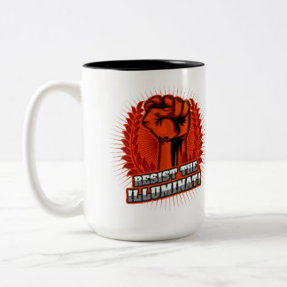 Widerstehen der leuchtenden Orangenfaust Zweifarbige Tasse