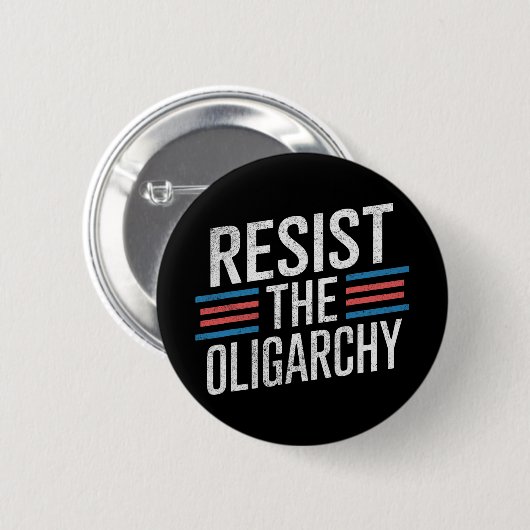 Widerstehen der Oligarchie gegen Trump 2 Button (Vorne & Hinten)