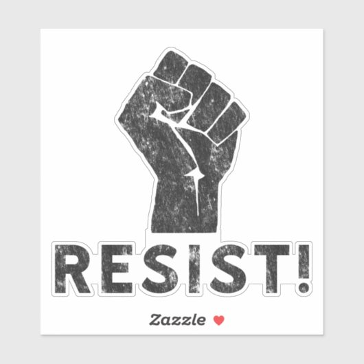 Widerstehen! Fäuste Aufkleber (Blatt)