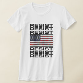 Widerstehen mit amerikanischer Flagge T-Shirt