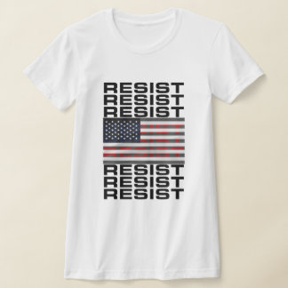 Widerstehen mit amerikanischer Flagge T-Shirt