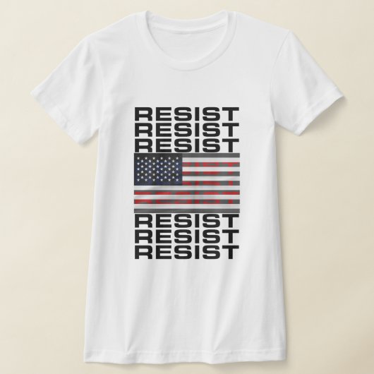 Widerstehen mit amerikanischer Flagge T-Shirt (Ablage )