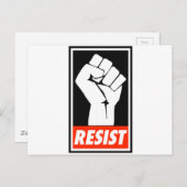 widerstehen postkarte (Vorne/Hinten)