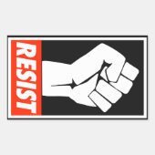 widerstehen rechteckiger aufkleber (Vorderseite)