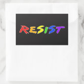 Widerstehen! Rechteckiger Aufkleber (Tasche)