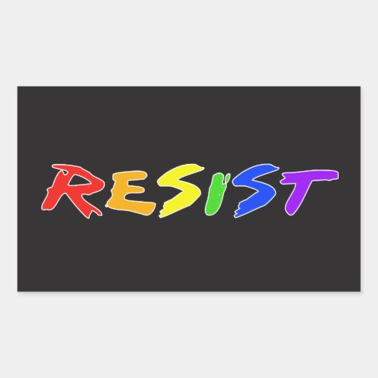 Widerstehen! Rechteckiger Aufkleber (Vorderseite)