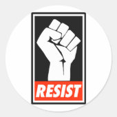 widerstehen runder aufkleber (Vorderseite)