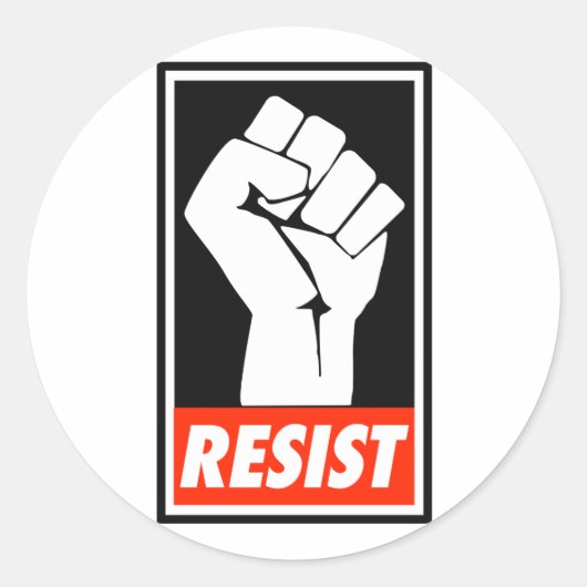 widerstehen runder aufkleber (Vorderseite)
