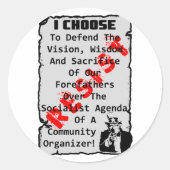 Widerstehen! Runder Aufkleber (Vorderseite)