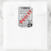 Widerstehen! Runder Aufkleber (Tasche)