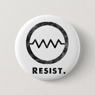 Widerstehen Sie Abzeichen Button