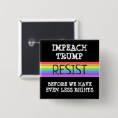 WIDERSTEHEN Sie anklagen Regenbogen-Knopf des Button (Vorne & Hinten)