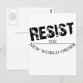 Widerstehen Sie der neuen Weltordnung Postkarte (Vorne/Hinten)