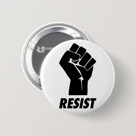 widerstehen Sie Faust Button (Vorne & Hinten)