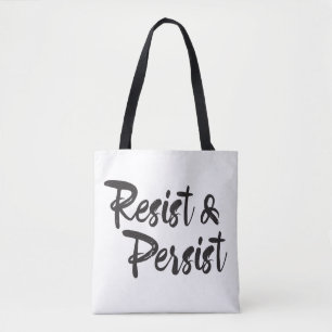 Widerstehen Sie fortbestehen moderne Handlettered Tasche