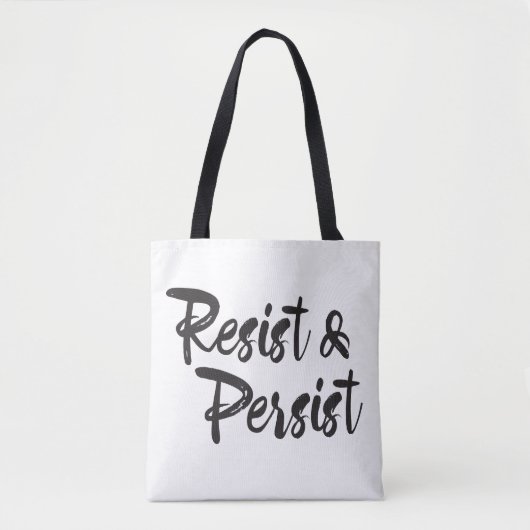 Widerstehen Sie fortbestehen moderne Handlettered Tasche (Vorderseite)