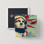 WIDERSTEHEN Sie - Freiheitsstatuen Button (Vorne & Hinten)