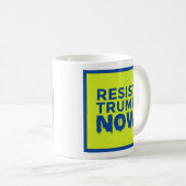 WIDERSTEHEN Sie Logo-Tasse des TRUMPFES JETZT Kaffeetasse (VorderseiteRechts)