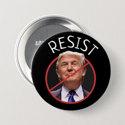 WIDERSTEHEN Sie Protest-Antidonald- trumpknopf Button (Vorne & Hinten)