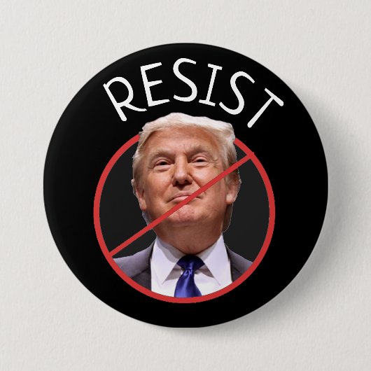 WIDERSTEHEN Sie Protest-Antidonald- trumpknopf Button (Vorderseite)